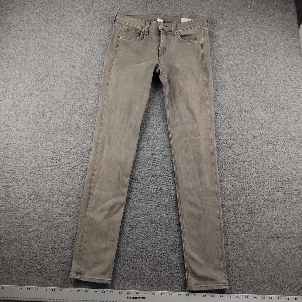 Rag & Bone Skinny Jeans Iron Grey Size 27x30 Low Rise Stretch